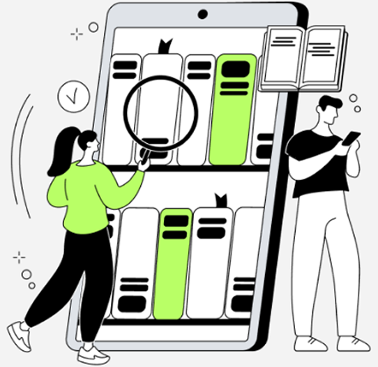 Digital marketing success illustration